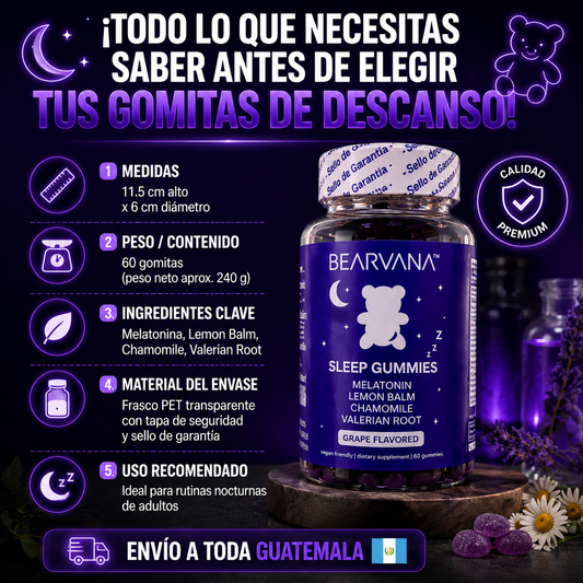 ¡TODO LO QUE NECESITAS SABER ANTES DE ELEGIR TUS GOMITAS DE DESCANSO!